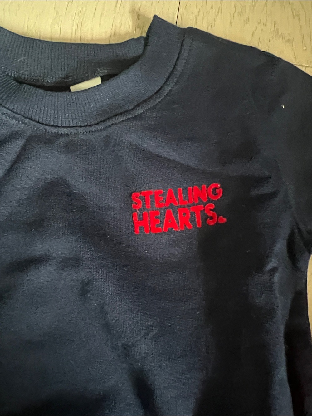 Carters Kids Navy & Red 'Stealing Hearts' Sweatshirt and Joggers Set - Picture 3 of 3